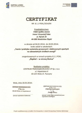 certyfikat UE